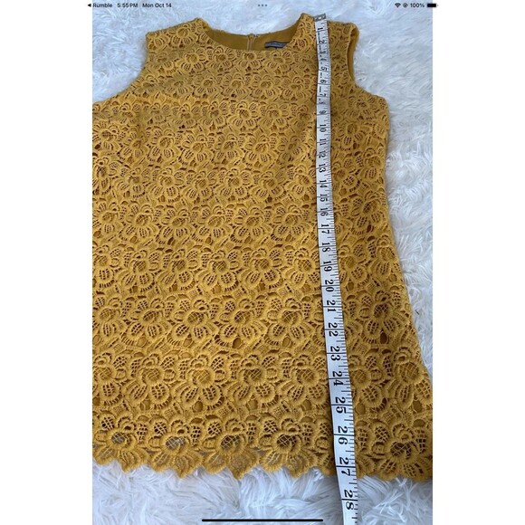 Anne Klein New York Woman’s Size 6 Crocheted Top And Skirt Mustard Yellow VTG - Picture 12 of 12